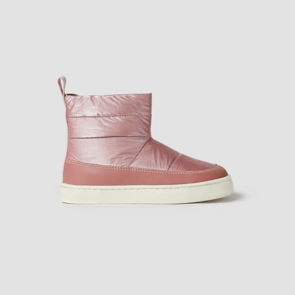 NWT Zara Size 5.5 infant quilted pink ankle boots zip closure - Picture 5 of 5